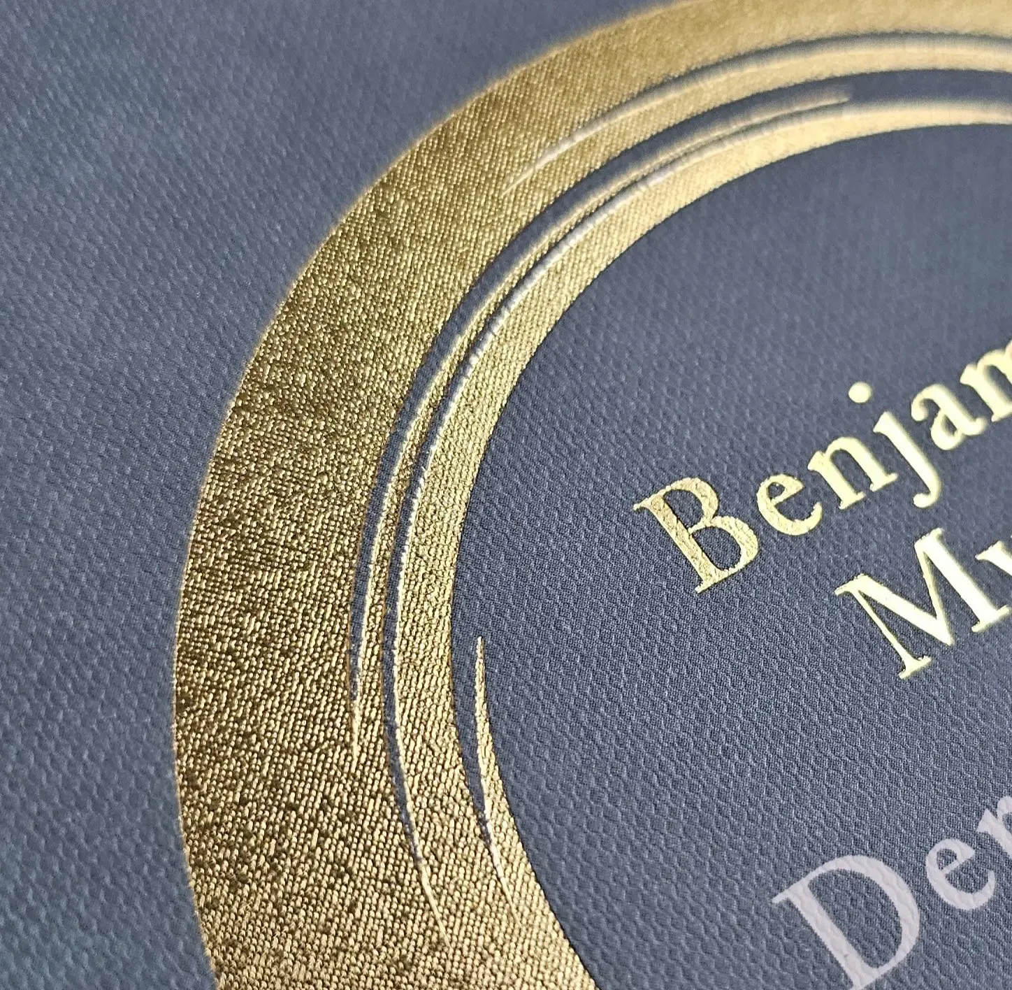 Beispiel für Heißfolienprägung